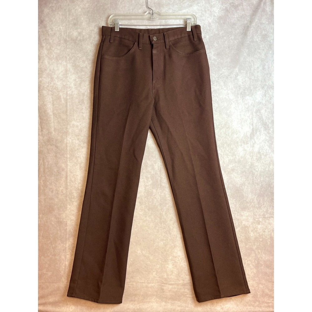 VINTAGE 70s Levis Pants Mens 32x32 Brown Slacks Black Tab Formal Preppy USA Made